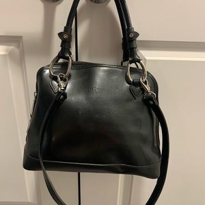 Frederic Paris black handbag w/ additional side add-on strap. Brand new.